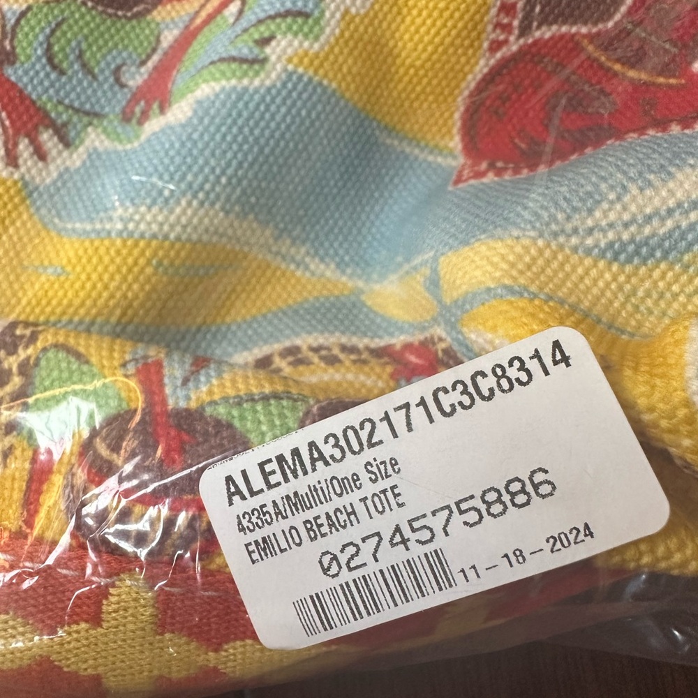 Alemais Emilio Beach Tote - multi. O/S. NWT. - Picture 7 of 7